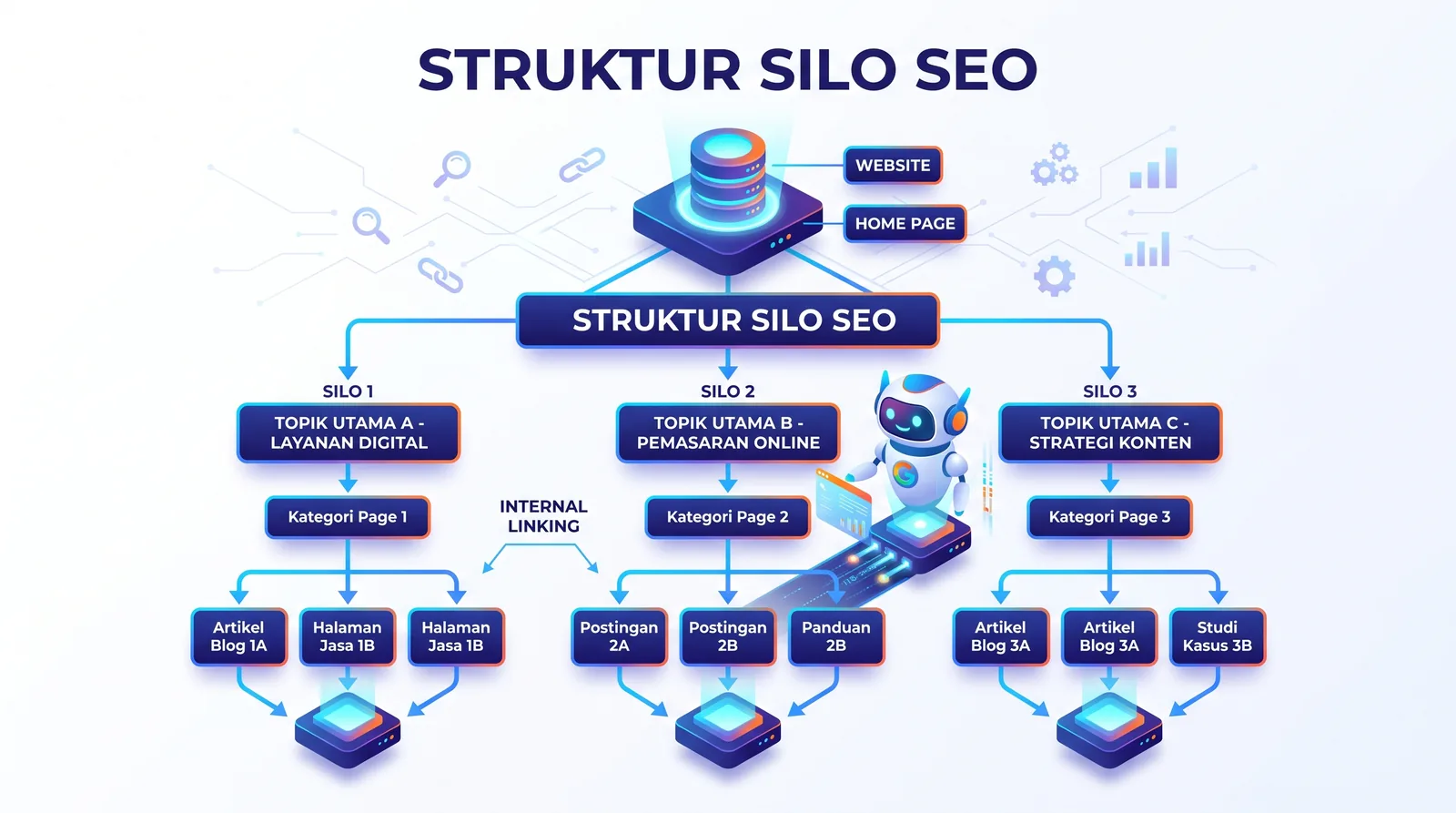 Struktur Silo SEO: Cara Mengelompokkan Konten agar Mudah Dipahami Google Struktur Silo SEO: Cara Mengelompokkan Konten agar Mudah Dipahami Google