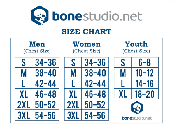 bonestudio size chart