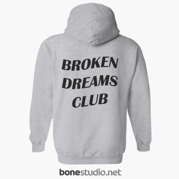 Broken Dreams Club Hoodies sport grey back