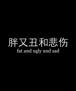 Fat And Ugly And Sad T Shirt