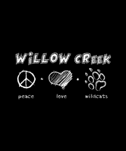 Willow Creek Peace Love Wild Cat T Shirt