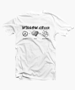 Willow Creek Peace Love Wild Cat T Shirt white