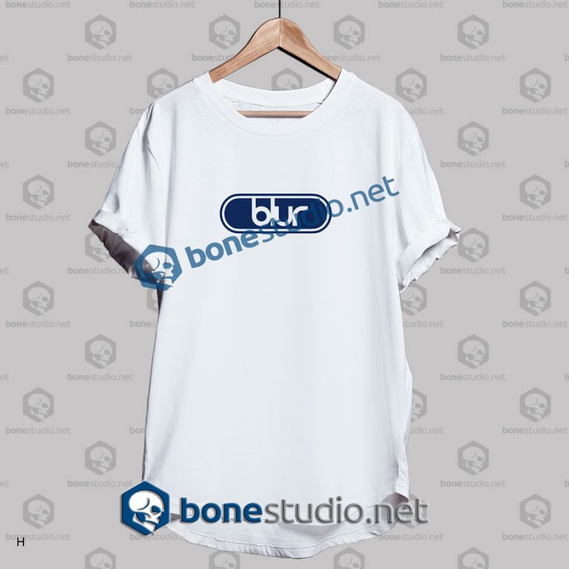 blur logo ellipse band t shirt white