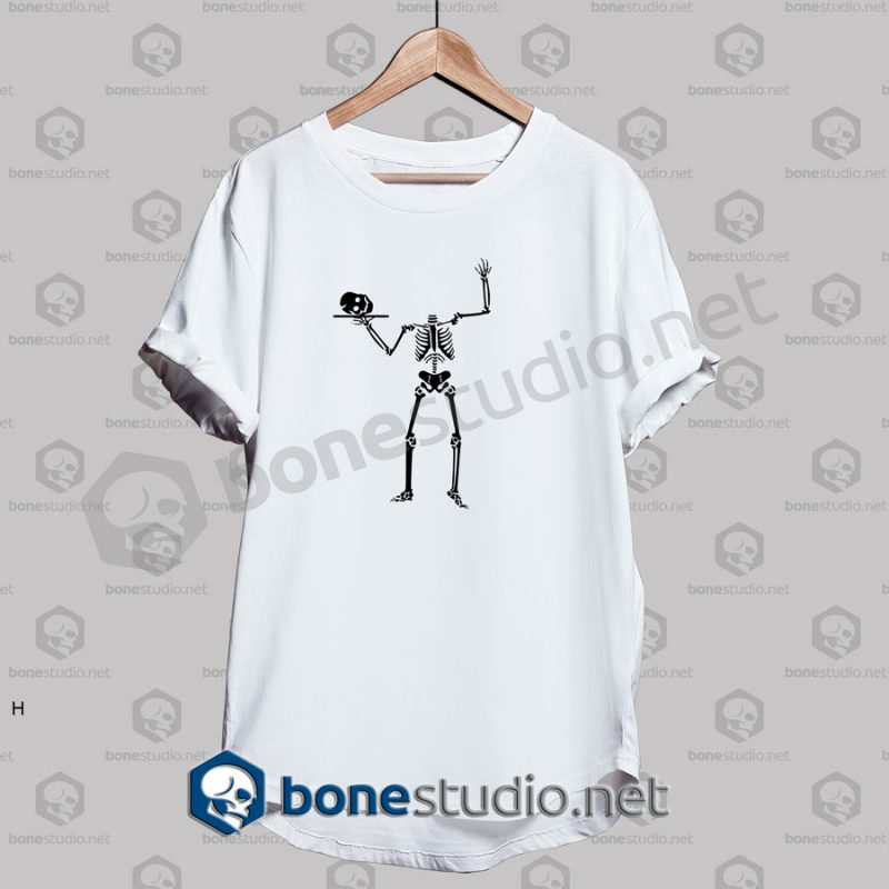 halloween human skeleton funny t shirt white