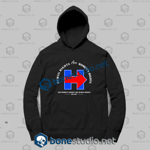 hillary women's rights quote - Hoodies