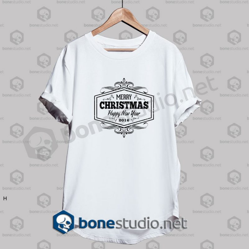 merry christmas and happy new year grunge quote t shirt white
