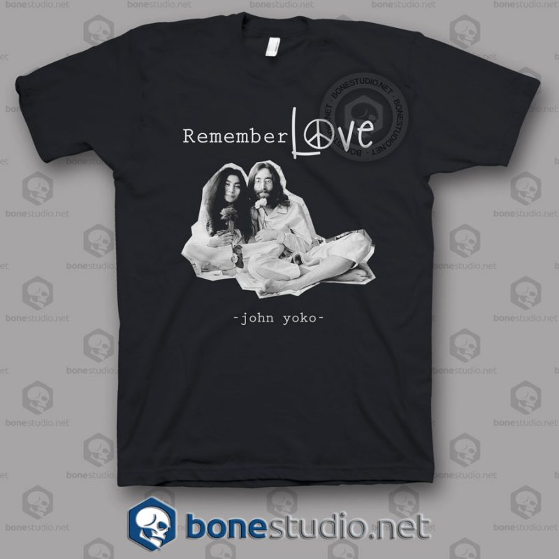 John Lennon And Yoko Quote T Shirt black