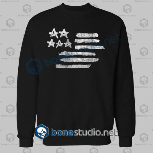 american flag stencil graphic sweatshirt