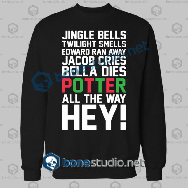 Harry Potter Jingle Bells Twilight Smells Christmas Swag Sweatshirt