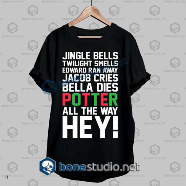 Harry Potter Jingle Bells Twilight Smells Christmas Swag Quote T Shirt