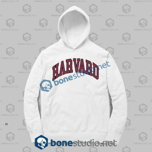 harvard college block hoodies white