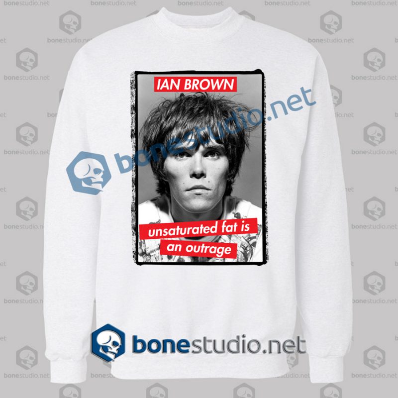 ian brown unsaturated quote sweatshirt white
