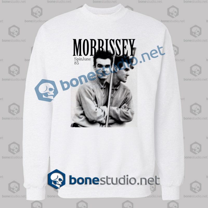 morrissey spinjune 85 band sweatshirt white
