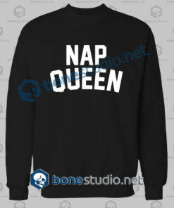 nap queen quote sweatshirt black