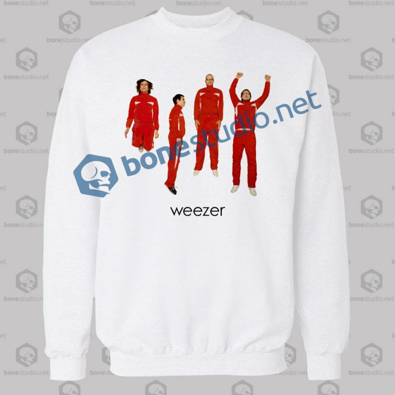weezer band sweatshirt white