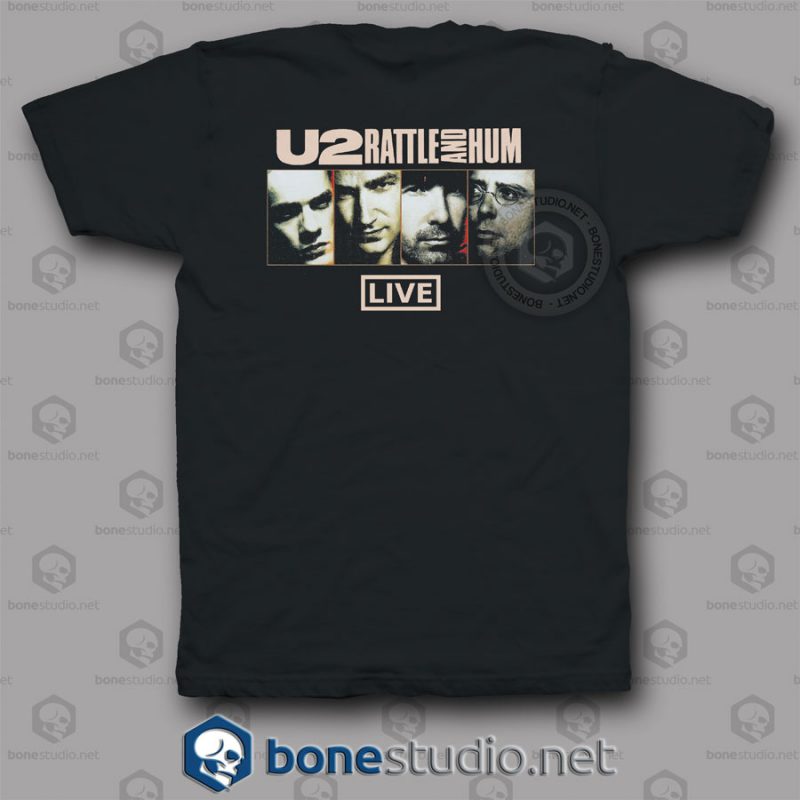 Rattle And Hum Live U2 Band T Shirt