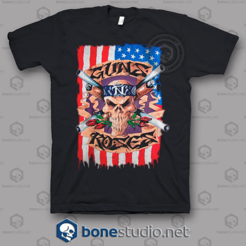 Skull Guns N Roses Band T Shirt