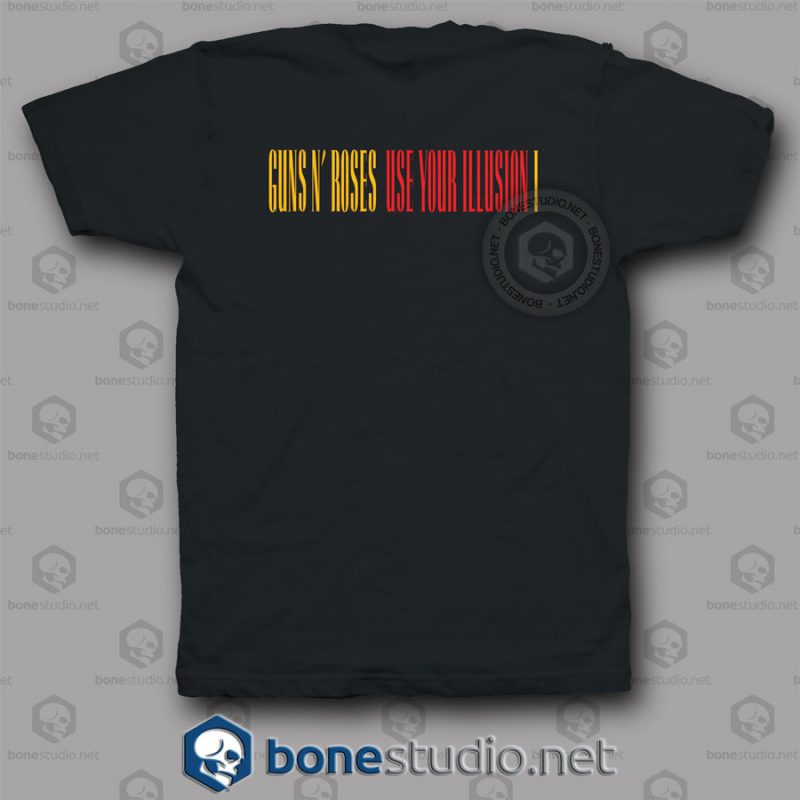 Use Your Illusion 1 Guns N Roses Band T Shirt back 1
