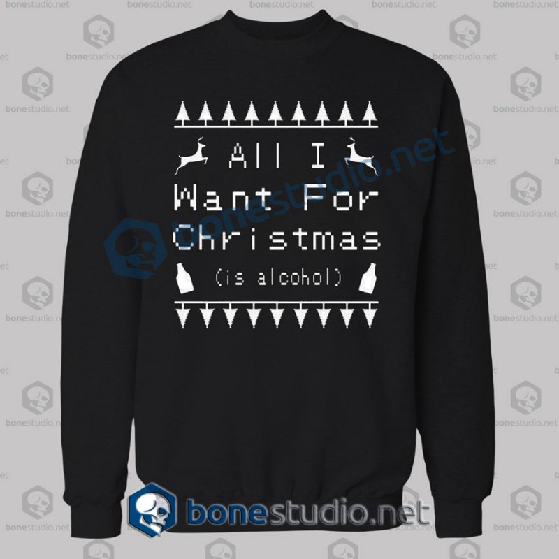 all i want for christmas t shirt black