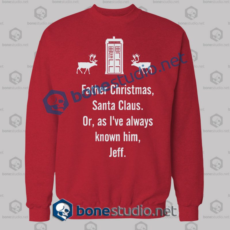 father christmas santa claus christmas sweatshirt red