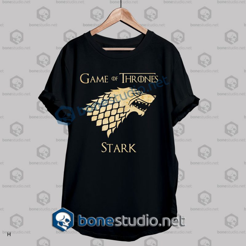 game of thrones stark grunge t shirt black