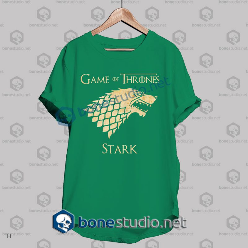 game of thrones stark grunge t shirt irish green
