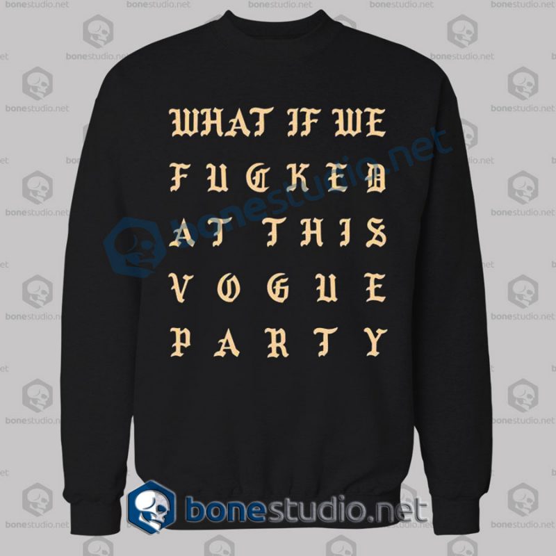 vogue party christmas sweatshirt black