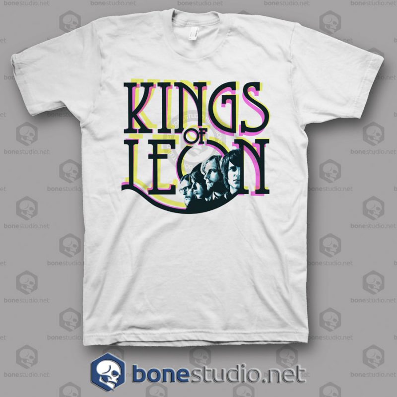 Colour Kings Of Leon Band T Shirt