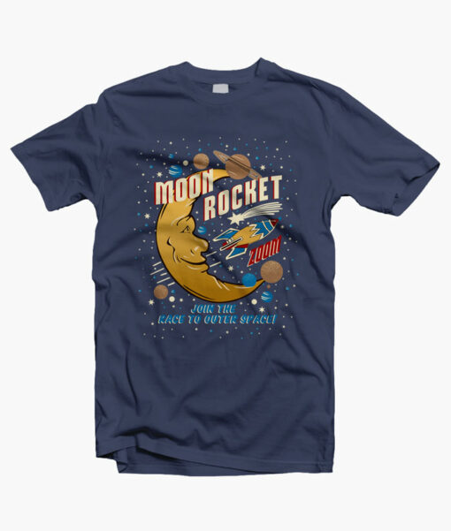 Moon Rocket Vintage T Shirt