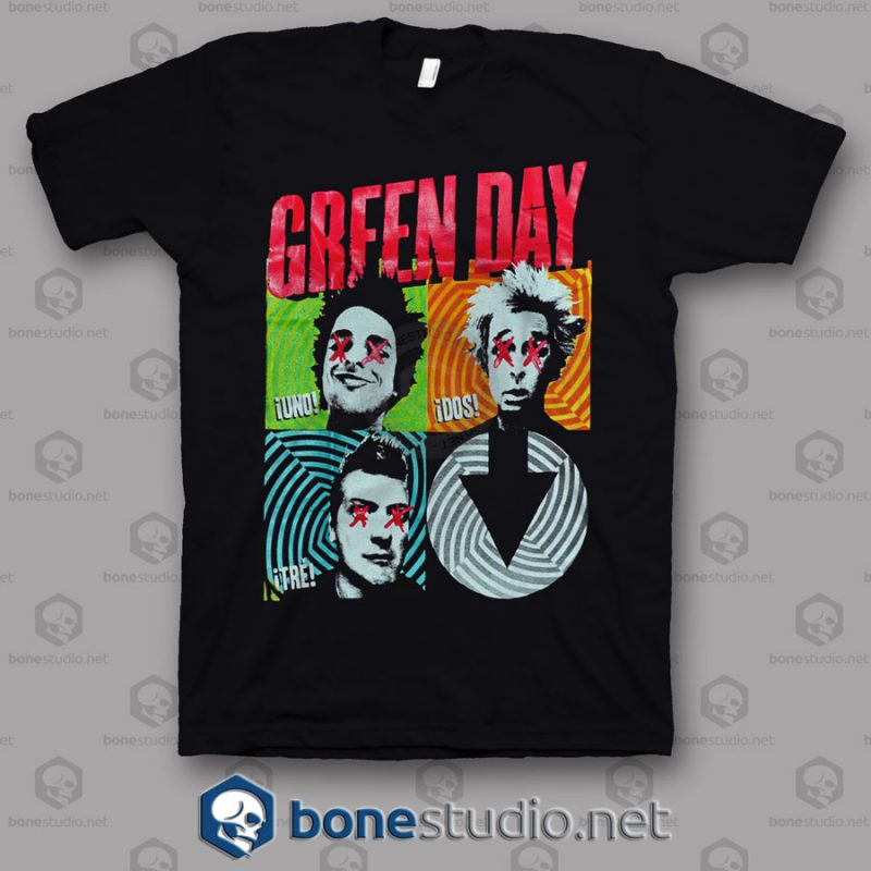 Uno Dos Tre Green Day Band T Shirt