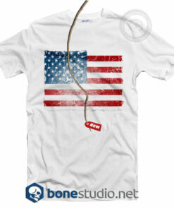 Grunge American Flag T Shirt