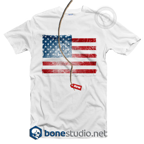 Grunge American Flag T Shirt