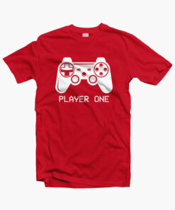 Player One Game T Shirt red