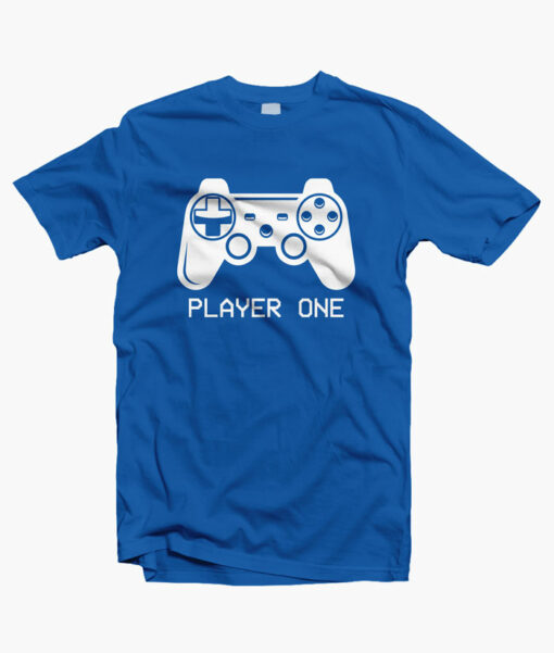Player One Game T Shirt royal blue