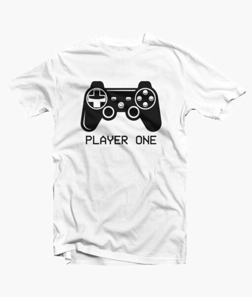 Player One Game T Shirt white
