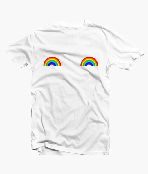 Rainbow T ShRainbow T Shirt Boob Graphic Teesirt Boob Graphic Tees