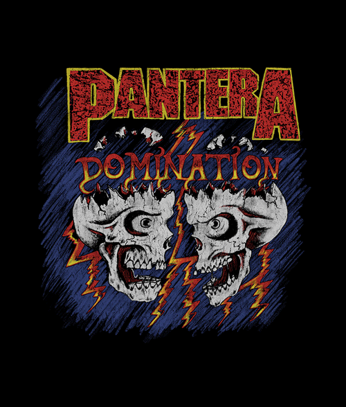 Pantera Domination Skulls T Shirt