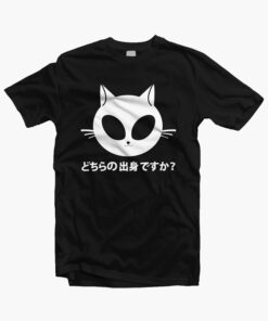 Alien Kitty T Shirt black