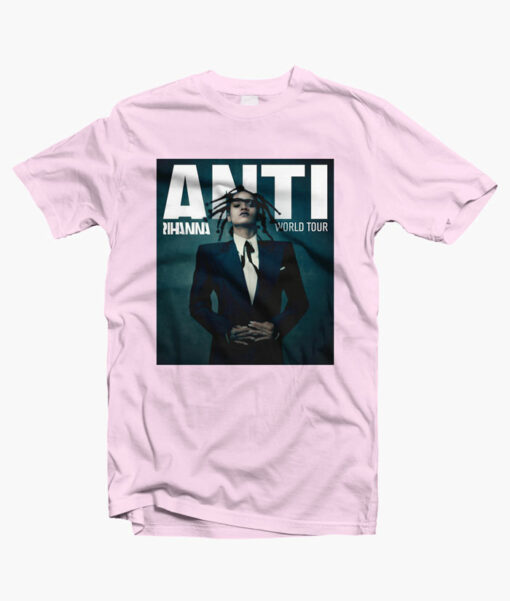 Anti Rihanna Tour T Shirt pink