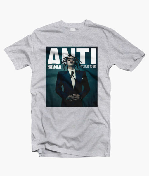Anti Rihanna Tour T Shirt sport grey