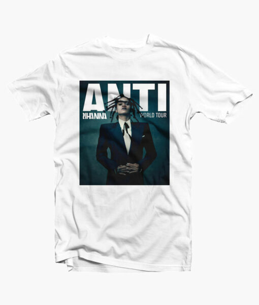 Anti Rihanna Tour T Shirt white