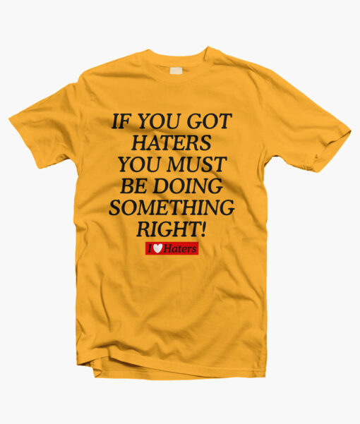 Haters Shirt gold yellow