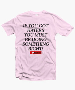Haters Shirt pink