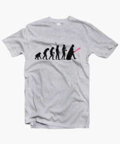 Human Evolution Star Wars T Shirt sport grey