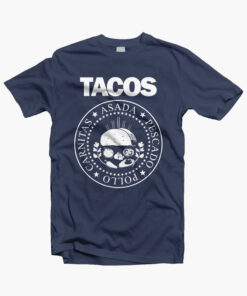 I Love Tacos Shirt navy blue