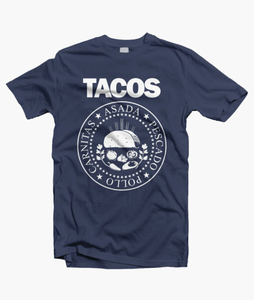 I Love Tacos Shirt navy blue