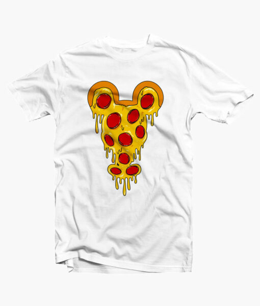 Mickey Pizza T Shirt white