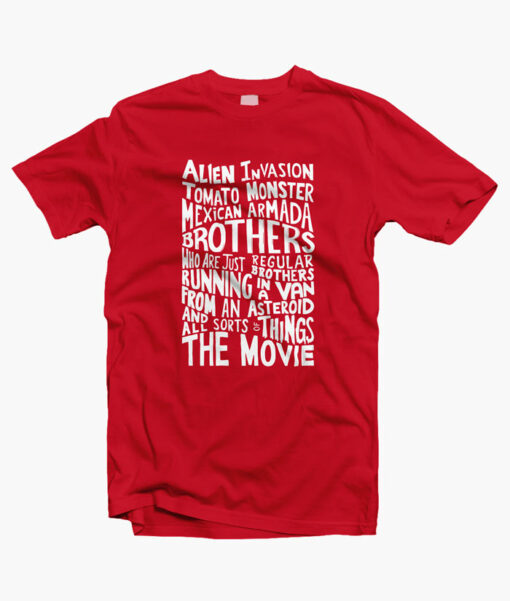 Rick And Morty Two Brothers Hand Lettered T Shirt red
