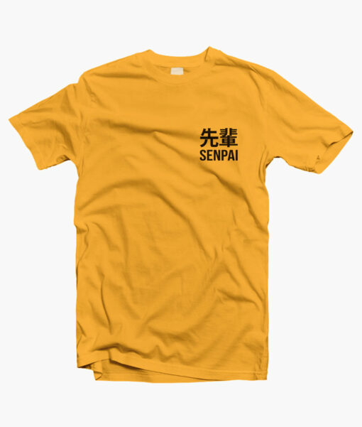 Senpai T Shirt gold yellow
