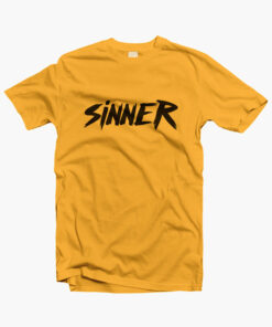 Sinner T Shirt gold yellow